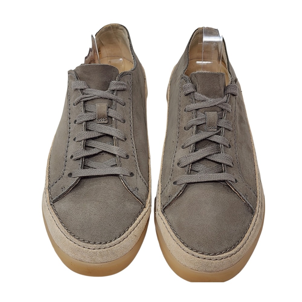Clarks Sneakers 7.5 Women Hidi Holly Gray Suede Nubuck Leather Lace‎ Up Gum Sole - Picture 8 of 13
